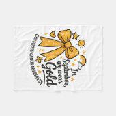 Im September tragen wir Gold Childhood Cancer Awar Fleecedecke (Vorderseite (Horizontal))