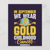 Im September tragen wir Gold Childhood Cancer Awar Flyer (Hinten)