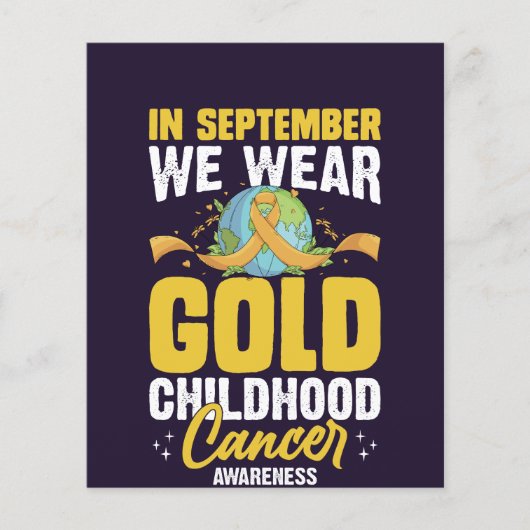 Im September tragen wir Gold Childhood Cancer Awar Flyer (Vorne)