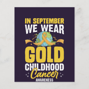 Im September tragen wir Gold Childhood Cancer Awar Flyer