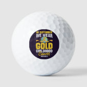 Im September tragen wir Gold Childhood Cancer Awar Golfball (Vorderseite)