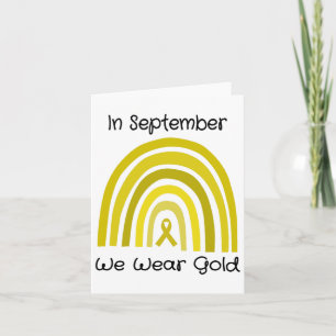 Im September tragen wir Gold Childhood Cancer Awar Karte