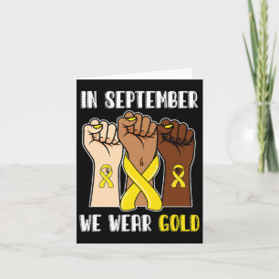 Im September tragen wir Gold Childhood Cancer Awar Karte