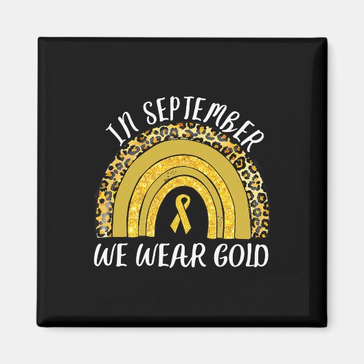 Im September tragen wir Gold Childhood Cancer Awar Magnet (Vorne)