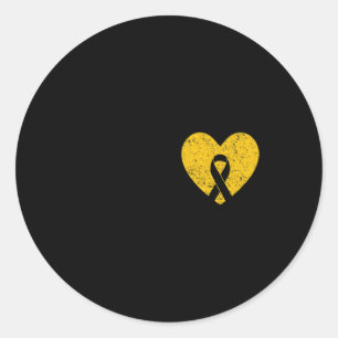 Im September tragen wir Gold Childhood Cancer Awar Runder Aufkleber