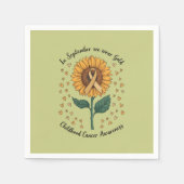 Im September tragen wir Gold Childhood Cancer Awar Serviette (Vorderseite)