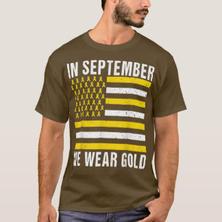 Im September tragen wir Gold Childhood Cancer Awar T-Shirt