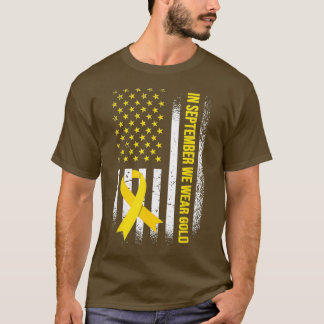 Im September tragen wir Gold Childhood Cancer Awar T-Shirt