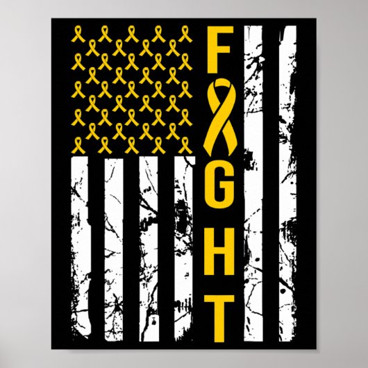 Im September tragen wir Gold Childhood Cancer Poster (Vorne)