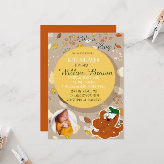 Im September tragen wir Gold Einladung (Vorderseite/Rückseite Beispiel)