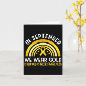 Im September tragen wir Gold - Kinder-Krebsgeschir Karte (Gelbe Blume)