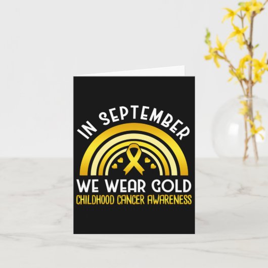 Im September tragen wir Gold - Kinder-Krebsgeschir Karte (Gelbe Blume)