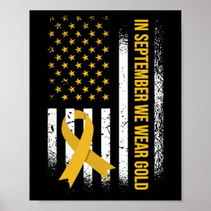 Im September tragen wir Gold - Kinder-Krebsgeschir Poster