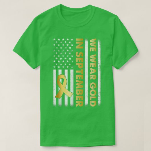 Im September tragen wir Gold - Kinder-Krebsgeschir T-Shirt (Design vorne)