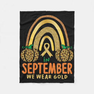 Im September tragen wir Gold Kindheit Kinderkrebs  Fleecedecke