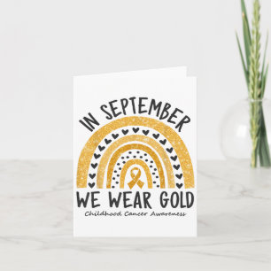 Im September tragen wir Gold Kindheitskrebs-Bewuss Karte