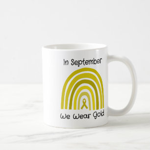 Im September tragen wir Gold Kindheitskrebsbewusst Kaffeetasse