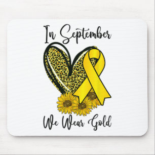 Im September tragen wir Gold Kindheitskrebsbewusst Mousepad