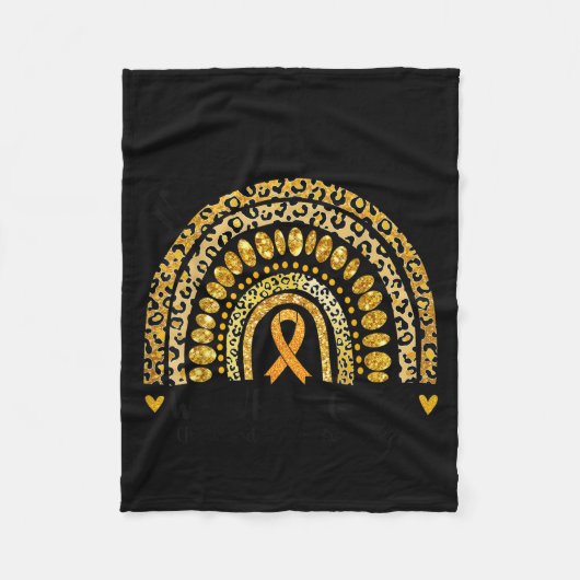 Im September tragen wir Gold Rainbow Childhood Can Fleecedecke (Vorderseite)