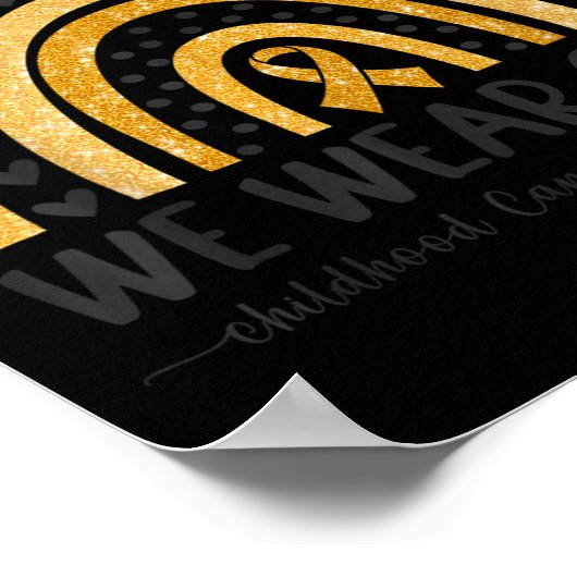 Im September tragen wir Gold Rainbow Childhood Can Poster (Ecke)