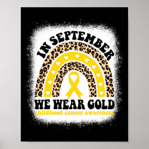 Im September tragen wir Gold Regenbogen-Kinderkreb Poster
