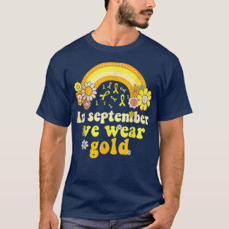 Im September tragen wir Gold Retro Kinderkrebs A T-Shirt