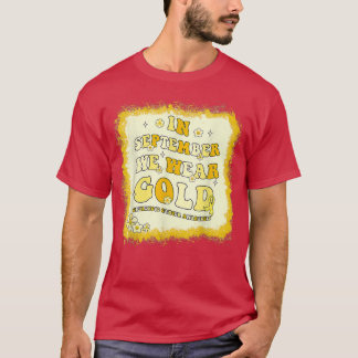 Im September tragen wir Gold Retro Kinderkrebs A T-Shirt