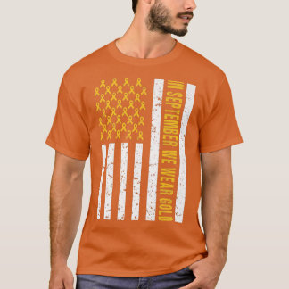 Im September tragen wir Gold Shirt Kinderkrebs A