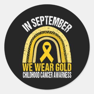 Im September tragen wir Gold Shirt Kinderkrebs A Runder Aufkleber