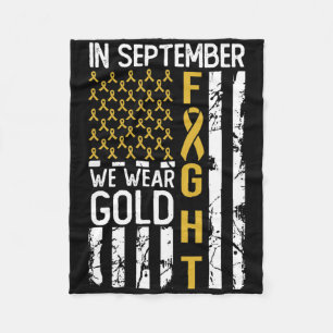 Im September tragen wir Gold USA Kinderkrebsbewuss Fleecedecke