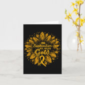Im September tragen wir goldene Ribbon-Kinderkrebs Karte (Gelbe Blume)