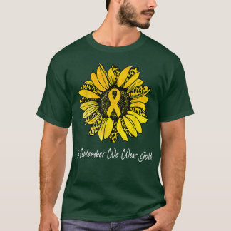 Im September tragen wir goldene Ribbon-Kinderkrebs T-Shirt