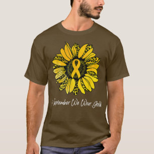 Im September tragen wir goldene Ribbon-Kinderkrebs T-Shirt