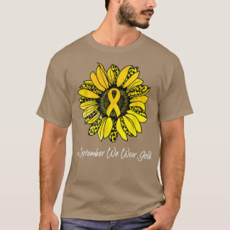 Im September tragen wir goldene Ribbon-Kinderkrebs T-Shirt
