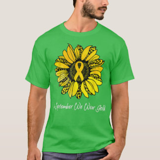 Im September tragen wir goldene Ribbon-Kinderkrebs T-Shirt
