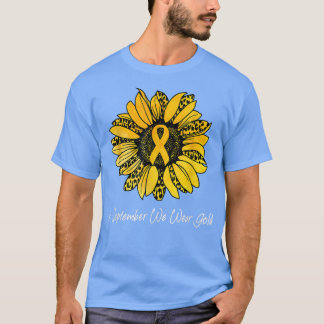 Im September tragen wir goldene Ribbon-Kinderkrebs T-Shirt