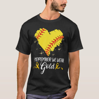 Im September tragen wir goldene Softll-Kinderkrebs T-Shirt