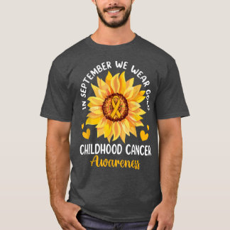 Im September tragen wir goldene Sonnenblumen Kinde T-Shirt