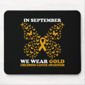 Im September tragen wir goldenes Kinderkrebs-Aware Mousepad (Vorne)