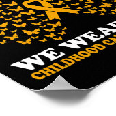 Im September tragen wir goldenes Kinderkrebs-Aware Poster (Ecke)