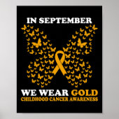 Im September tragen wir goldenes Kinderkrebs-Aware Poster (Vorne)