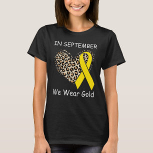 Im September tragen wir goldenes süßes Leopard-Her T-Shirt