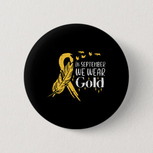 Im September tragen wir Goldfresser-Kinderkrebs Button