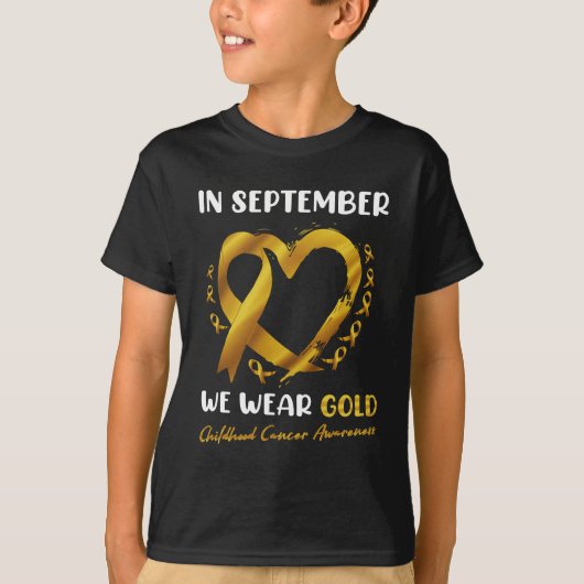 Im September tragen wir Golf Childhood Cancer Awar T-Shirt (Vorderseite)
