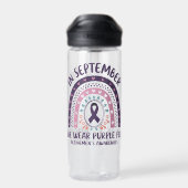Im September tragen wir Lila Alzheimer-Bewusstsein Trinkflasche (Rückseite)