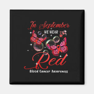 Im September tragen wir rotes Schmetterlingsblutkr Magnet