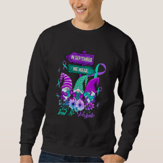 Im September tragen wir Teal & Purple Ribbon Selbs Sweatshirt