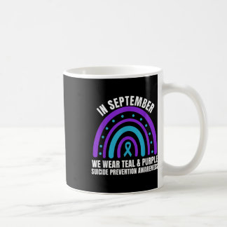 Im September tragen wir Türkis Lila Selbstmordpräv Kaffeetasse