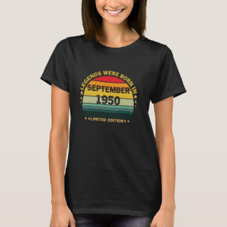 Im September waren Vintagen 74. Geburtstagslegende T-Shirt