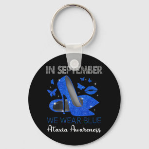 Im September Wear Blue High Heels Ataxia Bewusstse Schlüsselanhänger
